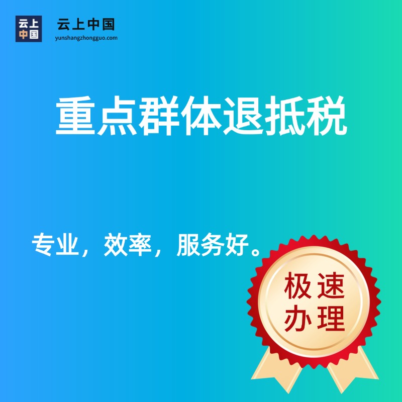 重点群体退抵税